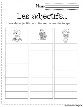 Les adjectifs