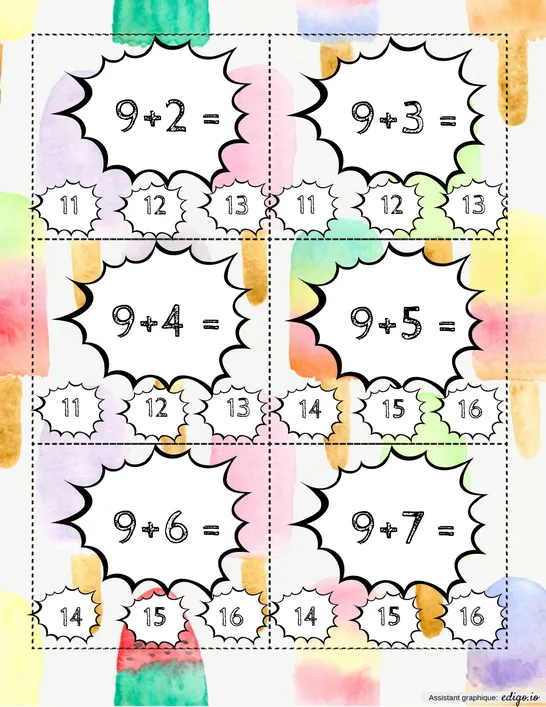 Cartes 2x3 passage de la dizaine