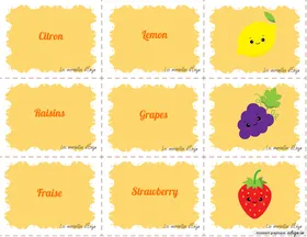 English words Fruits