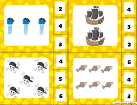 Cartes à tâches - Dénombrement  1 à 10