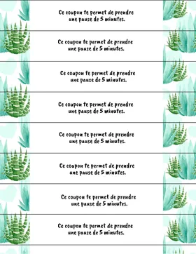 Coupons privilèges (secondaire)