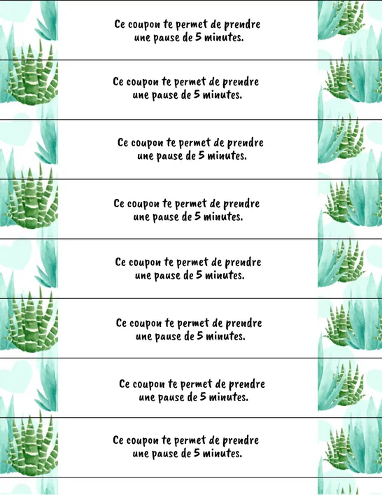 Coupons privilèges (secondaire), 5e à 1re, Autres, Adaptation scolaire