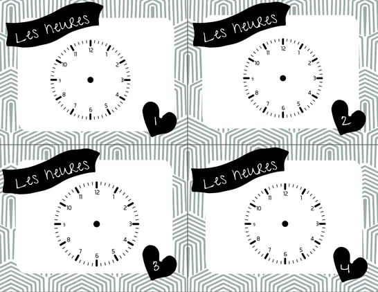 Cartes heures test