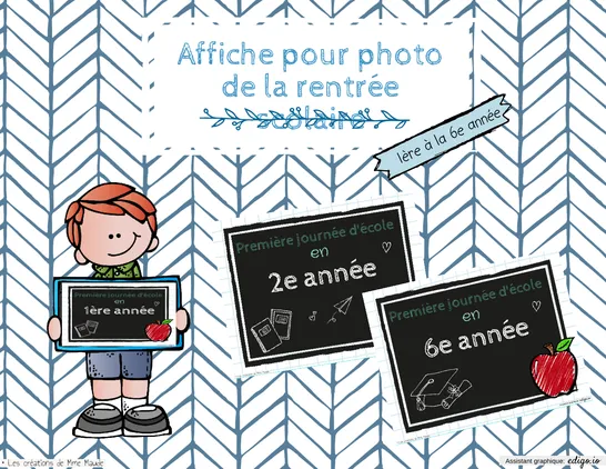 Première journée d'école 1 à 6
