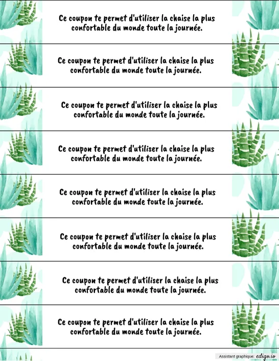 Coupons privilèges (secondaire)