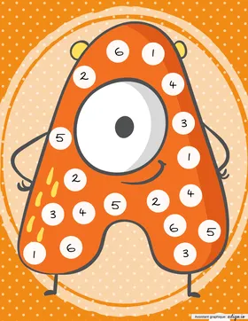 Roule le dé et couvre le monstre de boutons