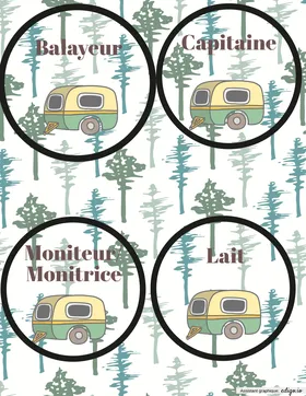 Classroom Jobs - Camping Theme