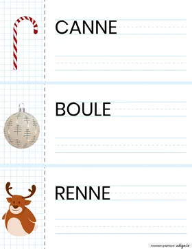 J'écris... voc noel