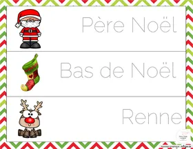 Mots-étiquettes géants à tracer - Noël