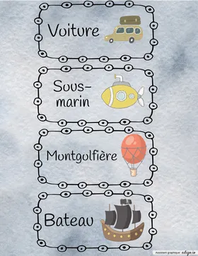 Mot étiquette des moyens de transports