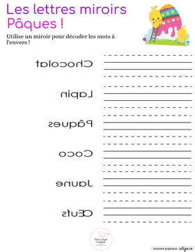 Mots miroirs - Pâques