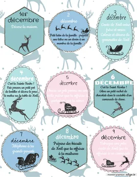 Calendrier de l'avent de la classe