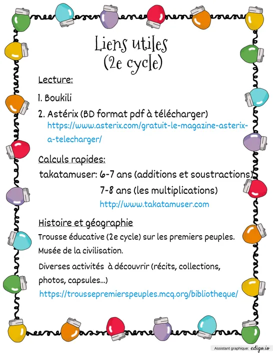 Liens utiles 2e cycle