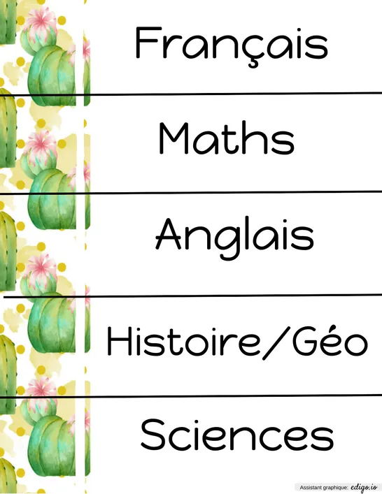 Horaire détaillé