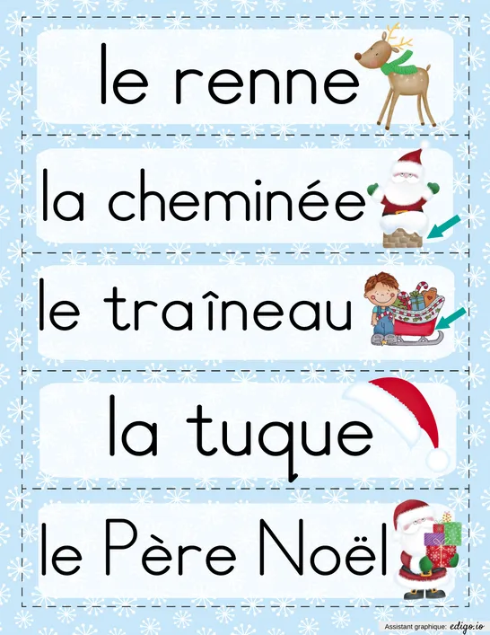 Vocabulaire de Noël