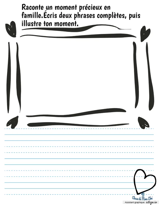 Écriture moment précieux