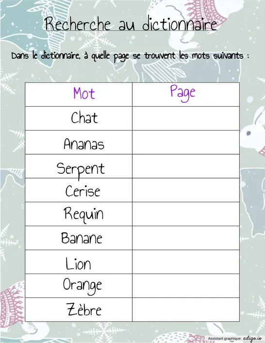 Dictionnaire