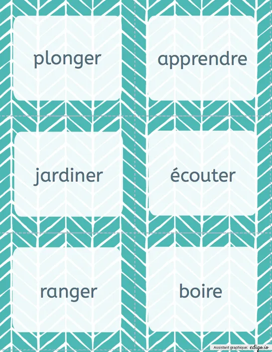 Cartes verbes infinitif