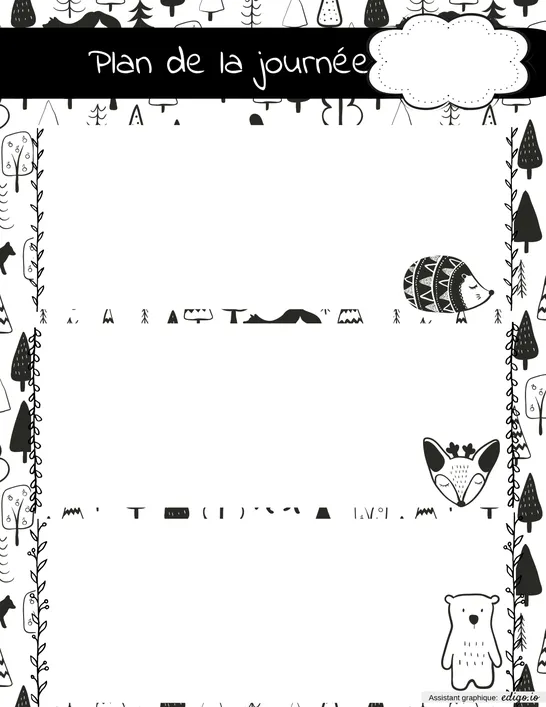 Plan journalier - planification