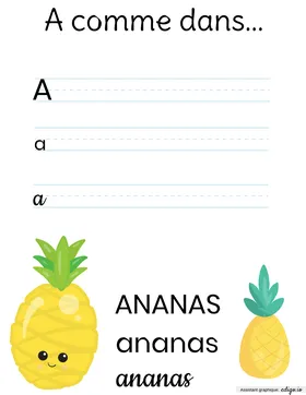 Abécédaire A-Z début et milieu