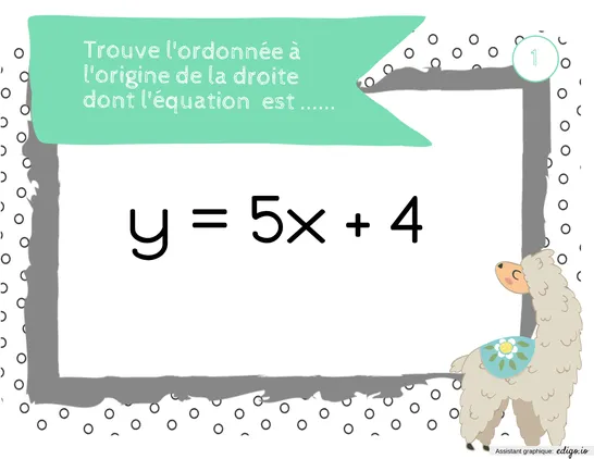 Abscisse et ordonnée à l'origine