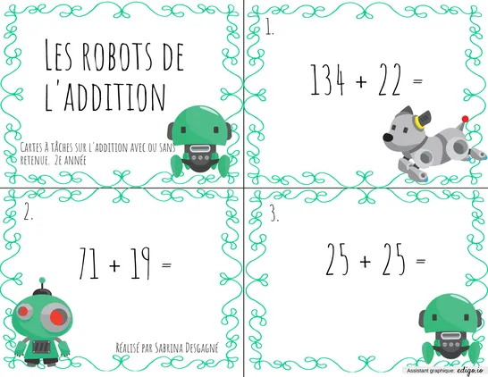 Les robots de l'addition