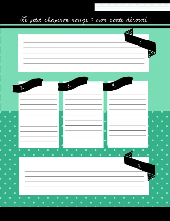 Plan d'écriture Le petit chaperon rouge, Third grade, Exercises & activities, Writing