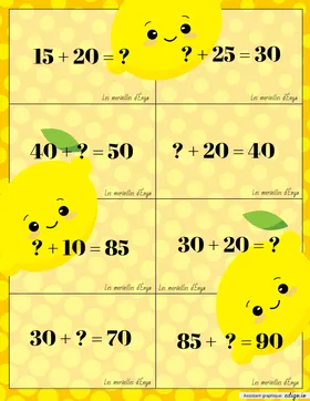 Termes manquants - addition