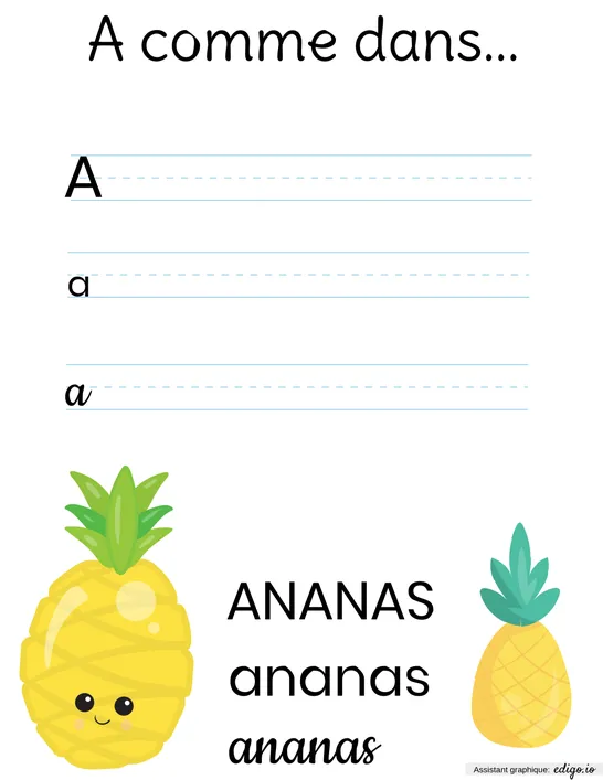 Abécédaire A-Z début et milieu