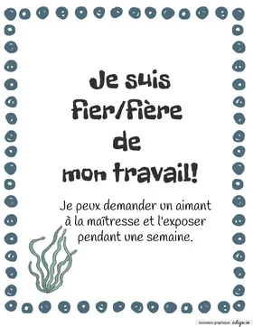 Affiche je suis fier de mon travail