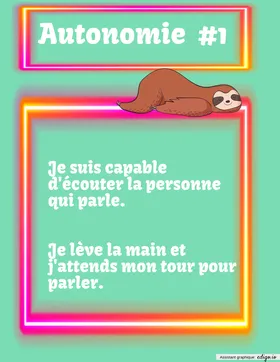 Autonomie thème Paresseux