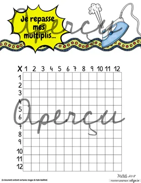 Pratiquer ses multiplications