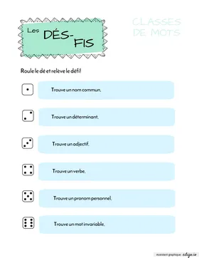 Les Dés-fis - classes de mots