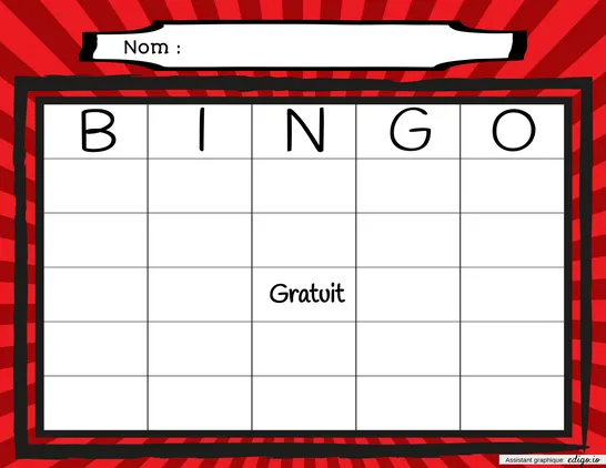 Grille de bingo vide