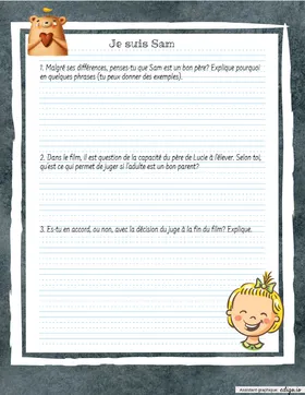 Questionnaire film je suis Sam