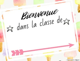 Affiche bienvenue