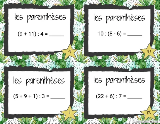 Calculs parenthèses