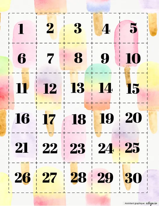 Bingo des nombres