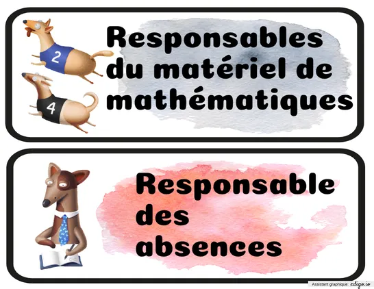 Tableau de responsabilités