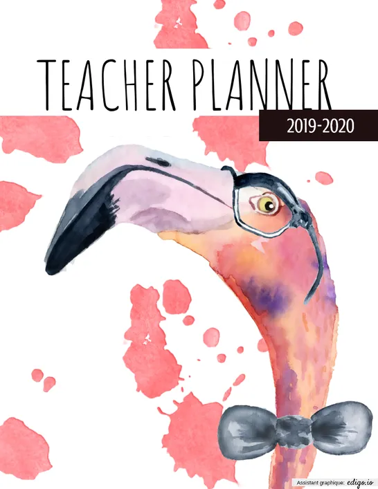 Teacher planer - flamingo