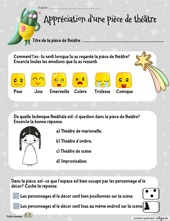 Appréciation (art dramatique 1er cycle)
