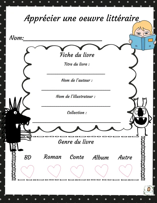 Apprécié une oeuvre, 5ª primaria, Lettura
