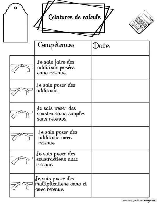 Ceintures de calculs