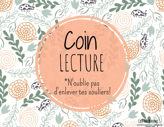 Affiche coin lecture