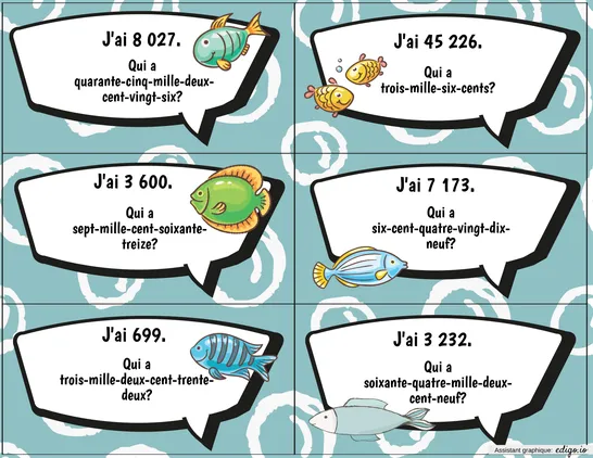 J'ai, qui a? Nombres et lettres