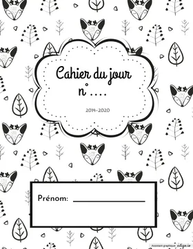 Présentation cahier du jour