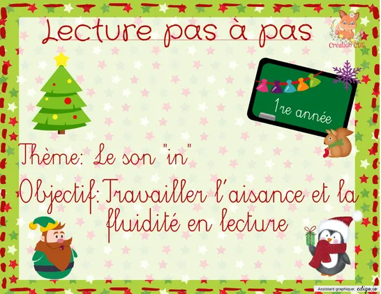 Lecture pas à pas- son in Noël-