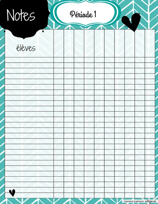 Cahier de la maitresse notes élèves