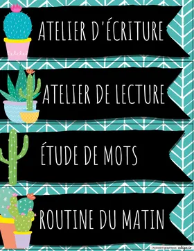 Menu du jour cactus