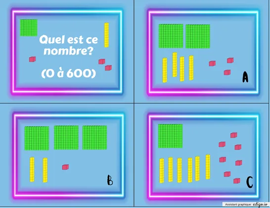 CAT Nombres Blocs à base 10 (0 à 600)